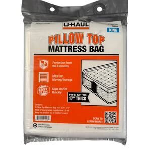Uhaul Pillow Top Mattress Bag Heavy Duty Moving Storage Protector New King Size